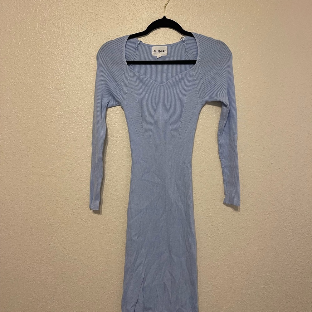 Olive & Oak Sky Blue Long Sleeve Dress
